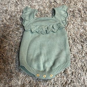 Sage Green Sweater Onsie